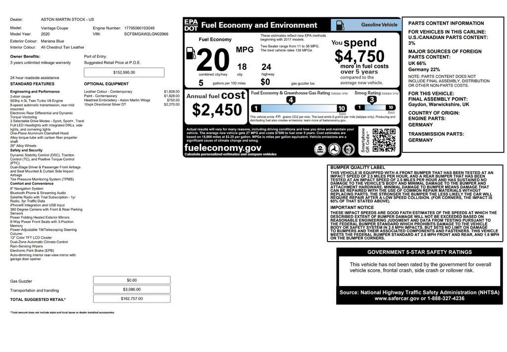 2020 ASTON MARTIN DB11