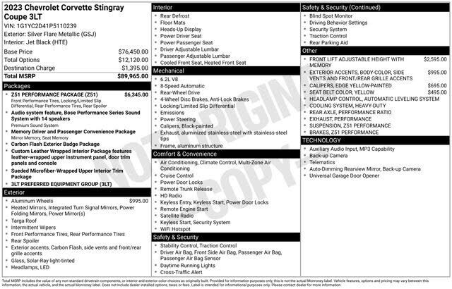 2023 CHEVROLET Corvette