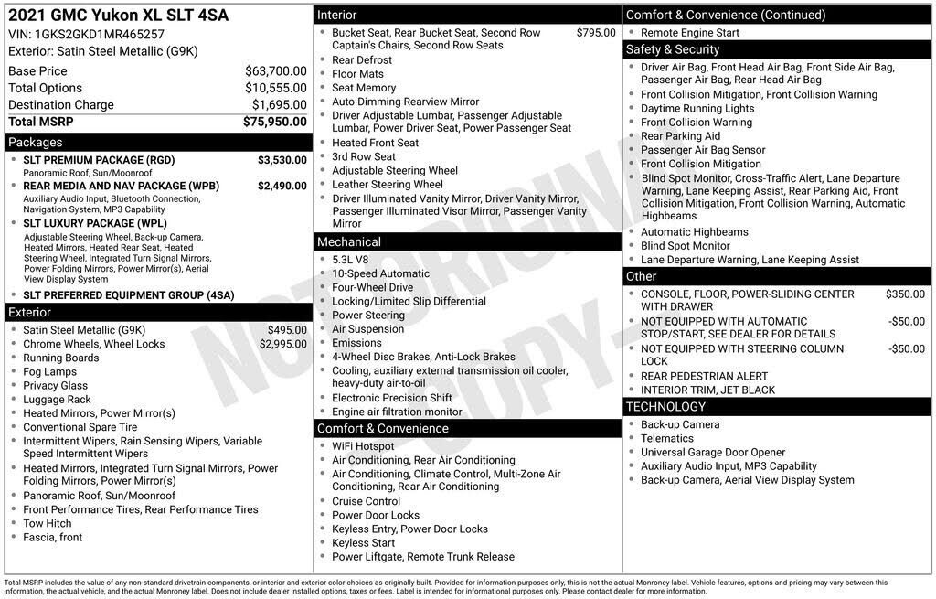 2021 GMC Yukon XL