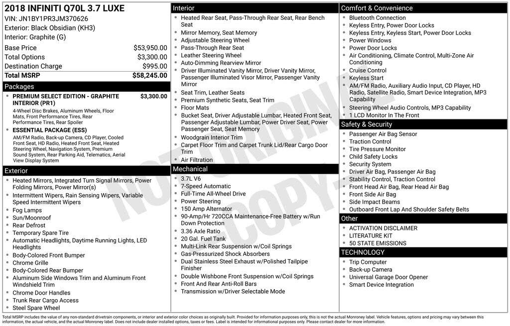 2018 INFINITI Q70L