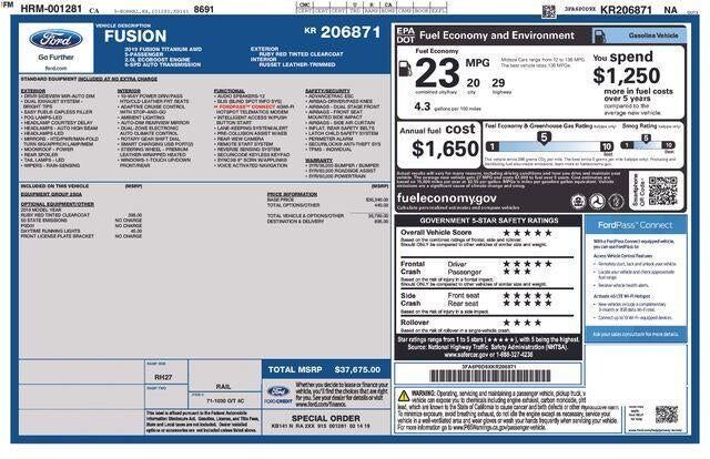 2019 FORD Fusion