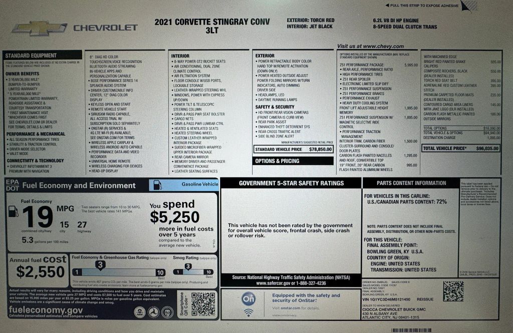 2021 CHEVROLET Corvette