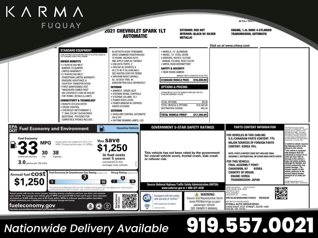 2021 CHEVROLET Spark