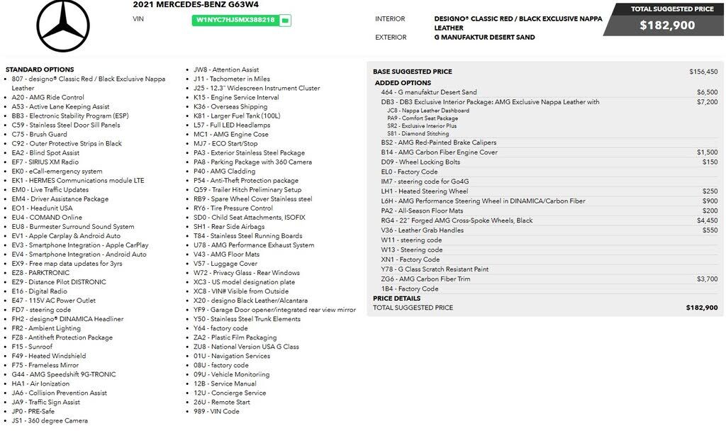 2021 MERCEDES-BENZ G-Class