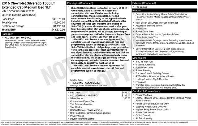 2016 CHEVROLET Silverado