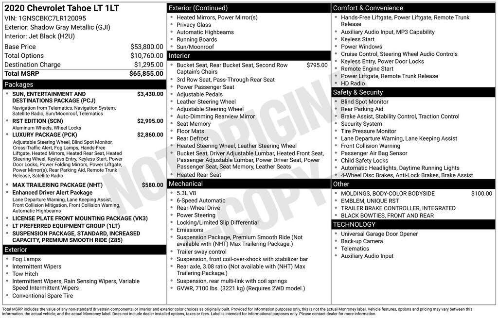 2020 CHEVROLET Tahoe