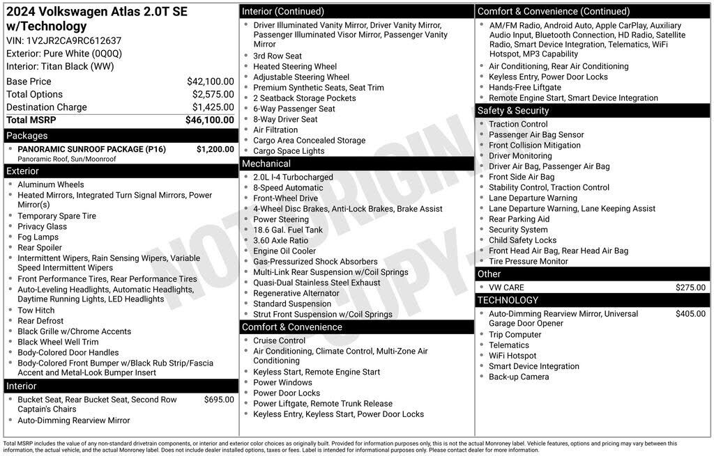 2024 VOLKSWAGEN Atlas