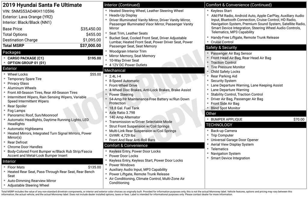 2019 HYUNDAI Santa Fe