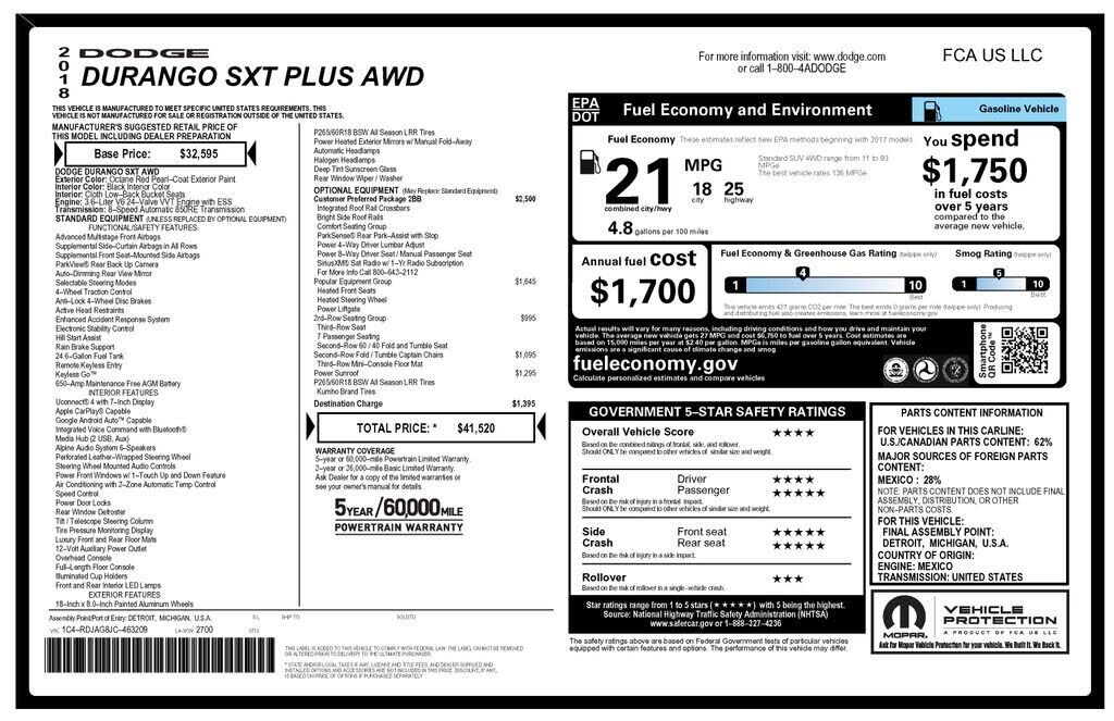 2018 DODGE Durango