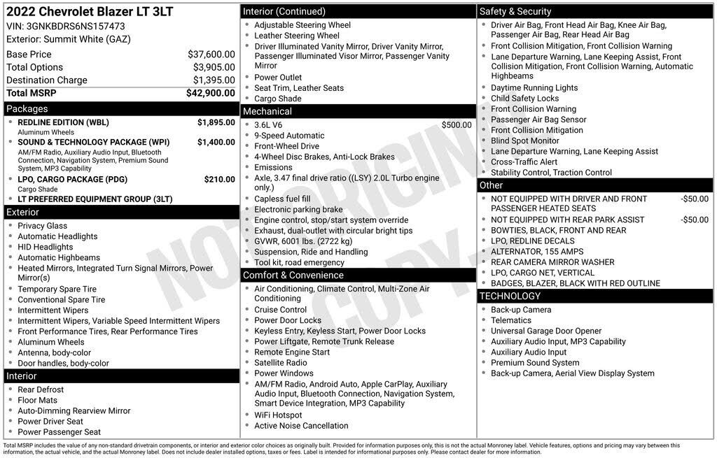 2022 CHEVROLET Blazer