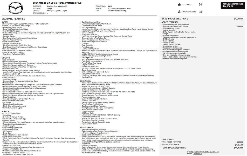 2024 MAZDA CX-90
