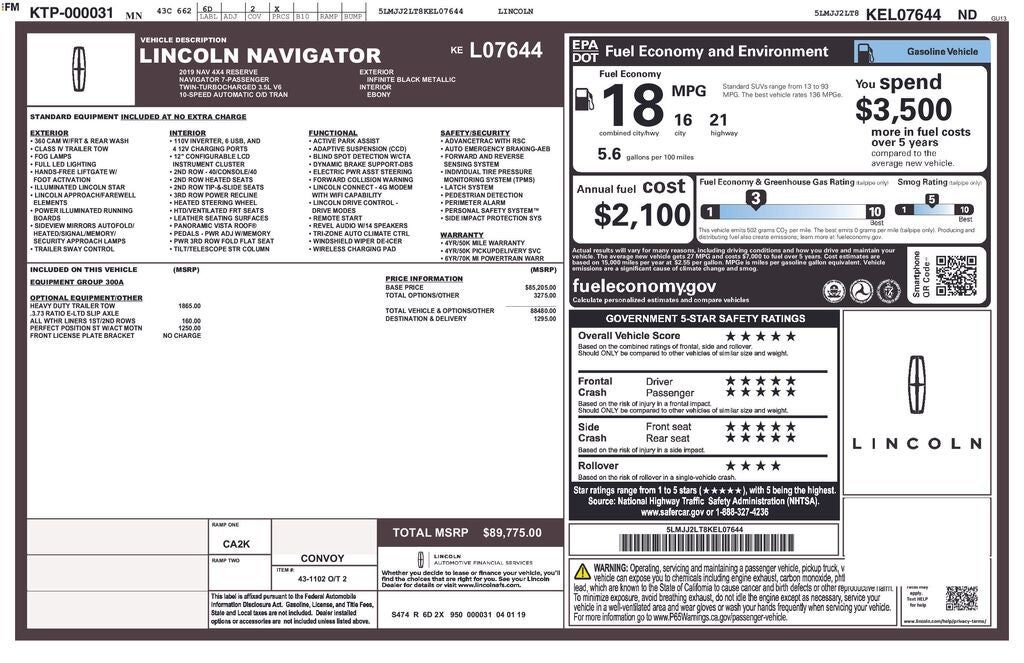 2019 LINCOLN Navigator