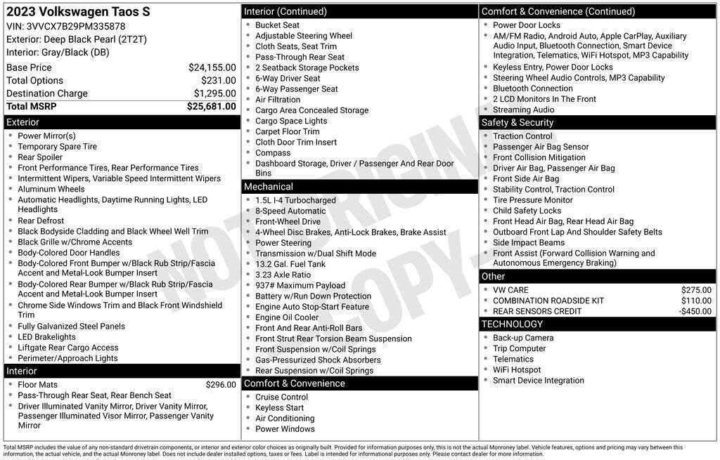 2023 VOLKSWAGEN Taos