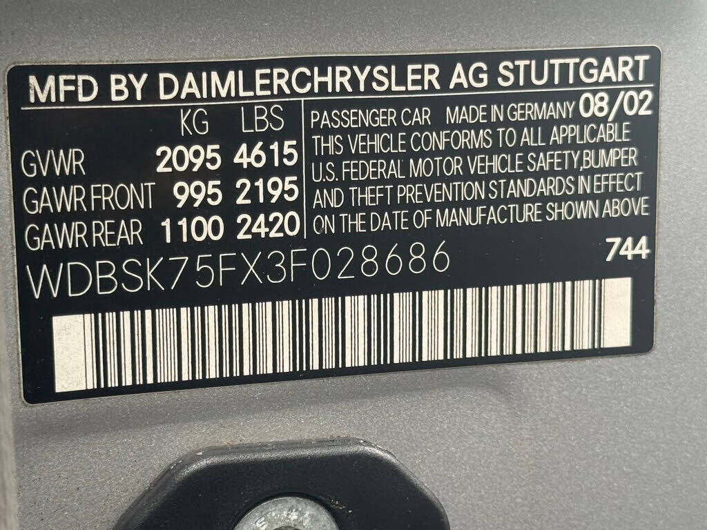 2003 MERCEDES-BENZ SL-Class