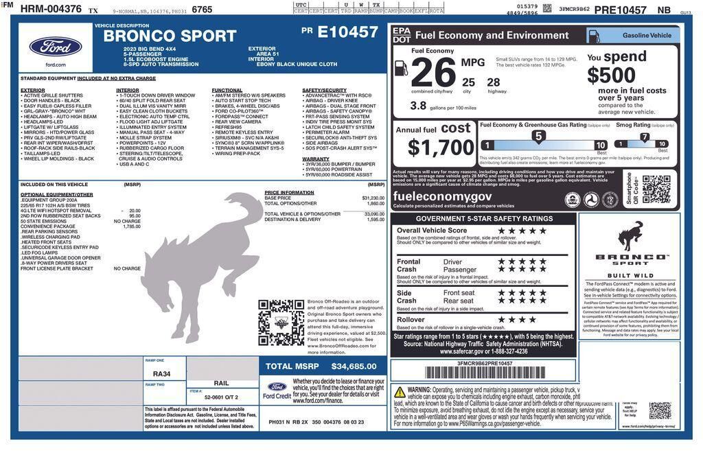 2023 FORD Bronco