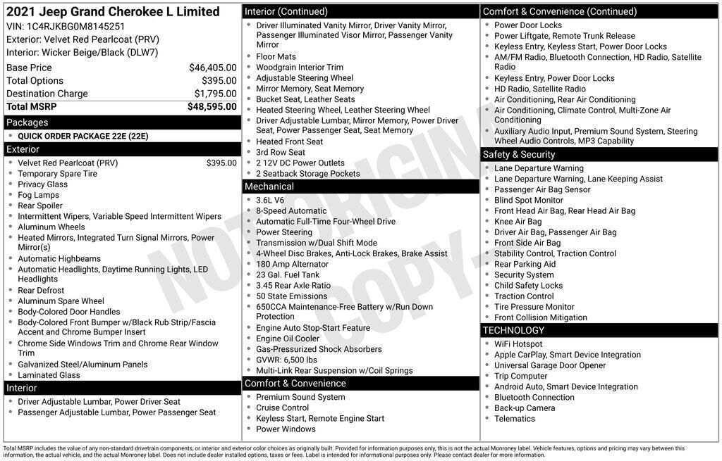 2021 JEEP Grand Cherokee