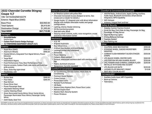 2022 CHEVROLET Corvette