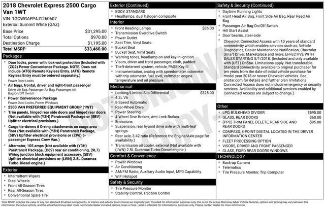 2018 CHEVROLET Express