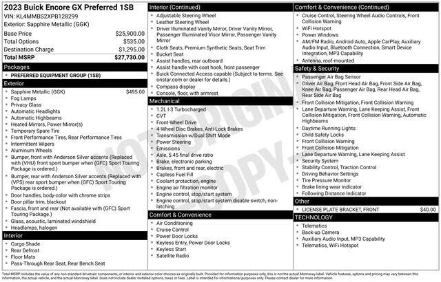 2023 BUICK Encore GX