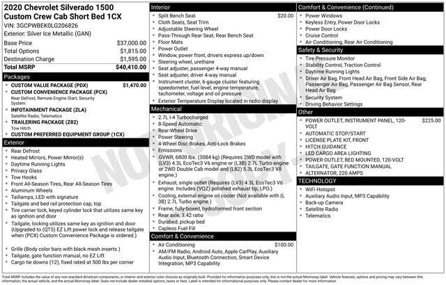 2020 CHEVROLET Silverado