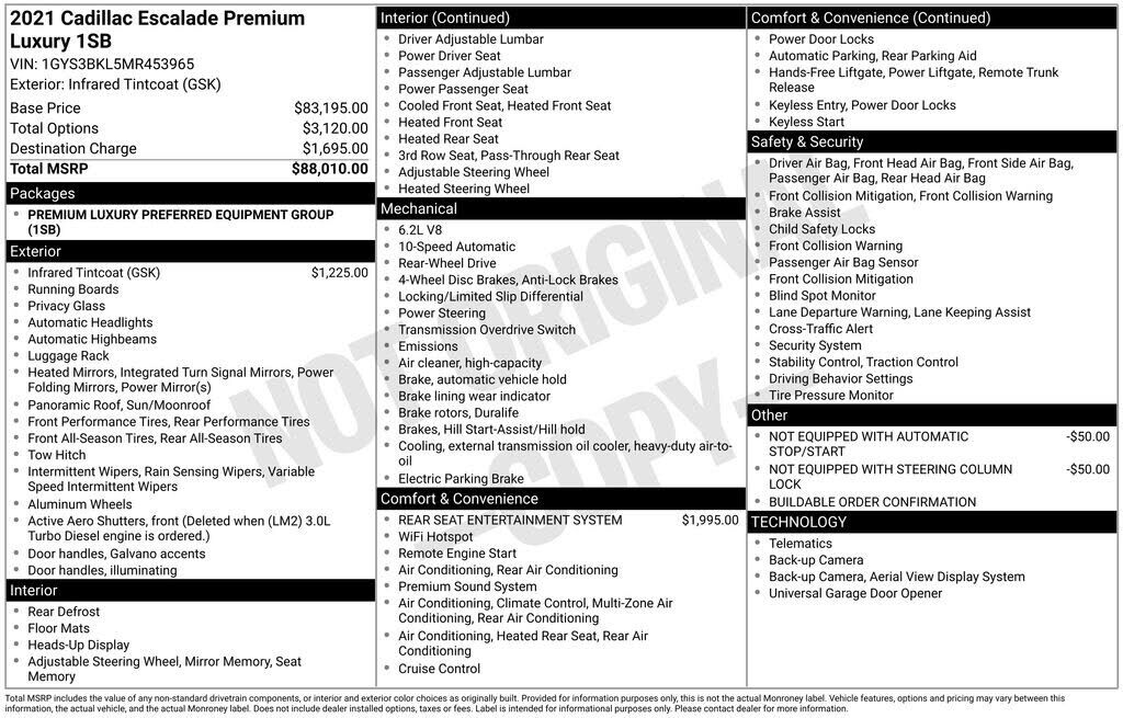 2021 CADILLAC Escalade