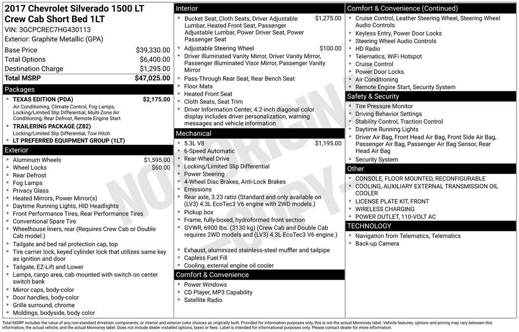 2017 CHEVROLET Silverado