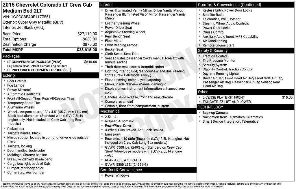 2015 CHEVROLET Colorado