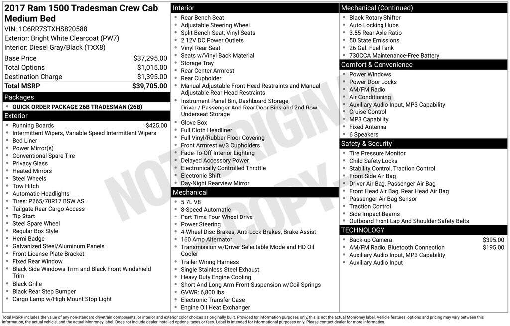 2017 RAM 1500