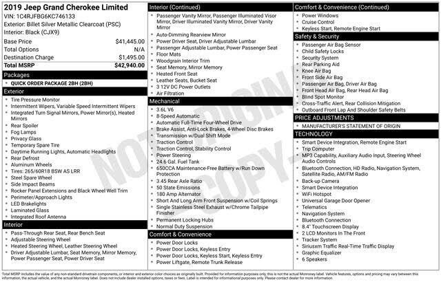 2019 JEEP Grand Cherokee