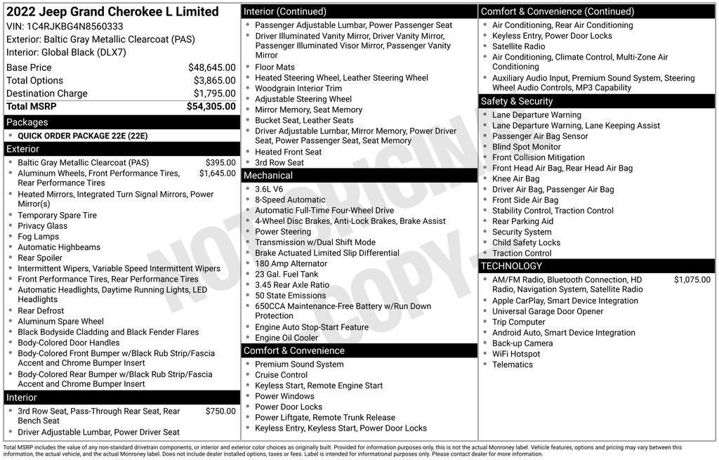 2022 JEEP Grand Cherokee