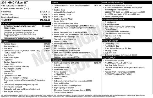 2001 GMC Yukon