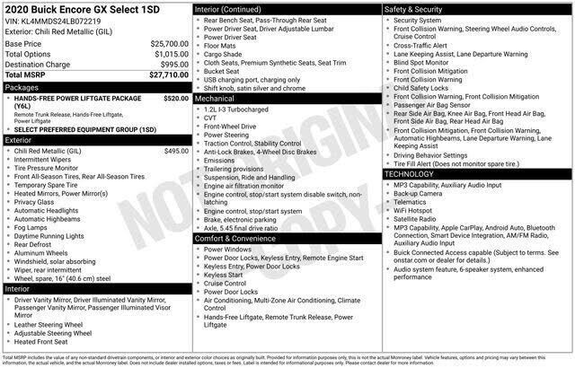 2020 BUICK Encore GX