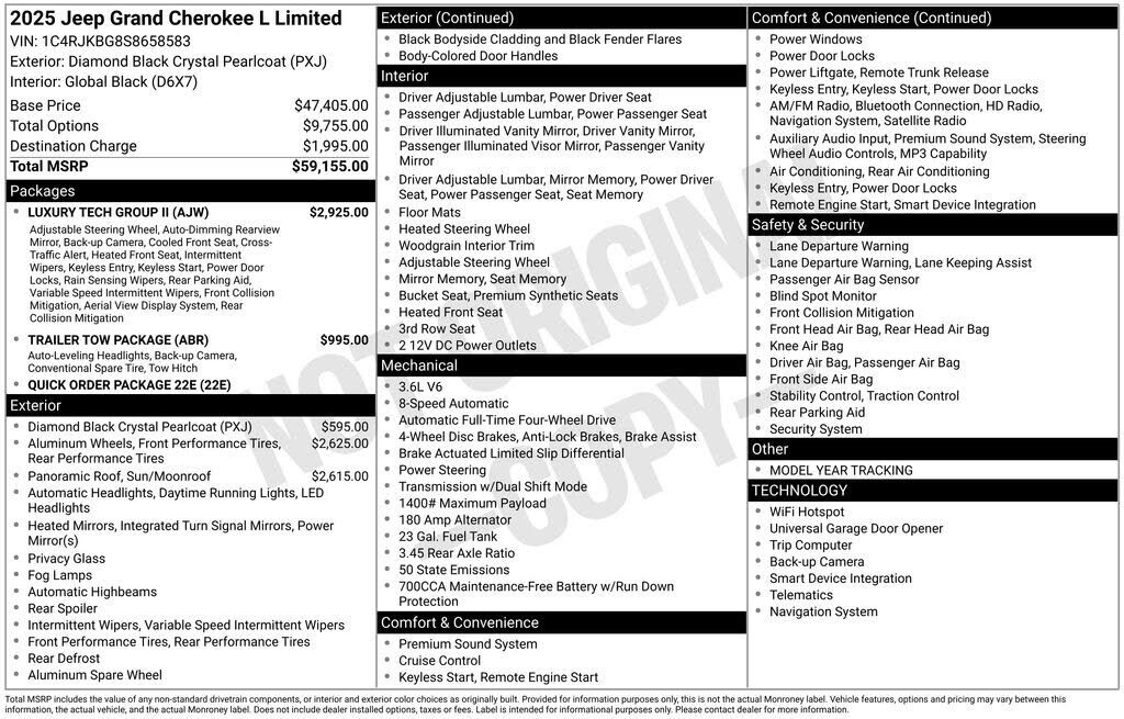 2025 JEEP Grand Cherokee L