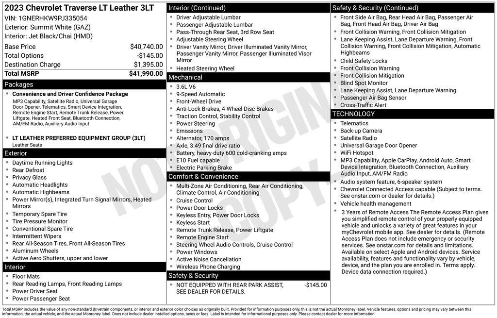 2023 CHEVROLET Traverse