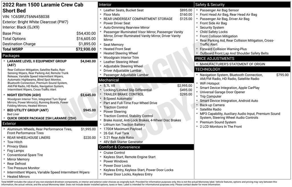 2022 RAM 1500