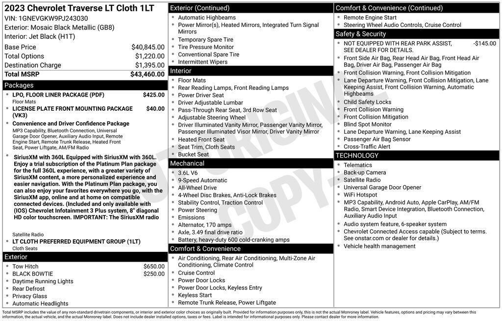 2023 CHEVROLET Traverse