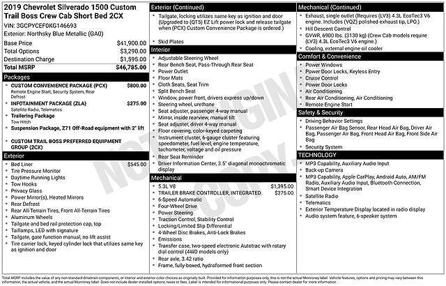 2019 CHEVROLET Silverado