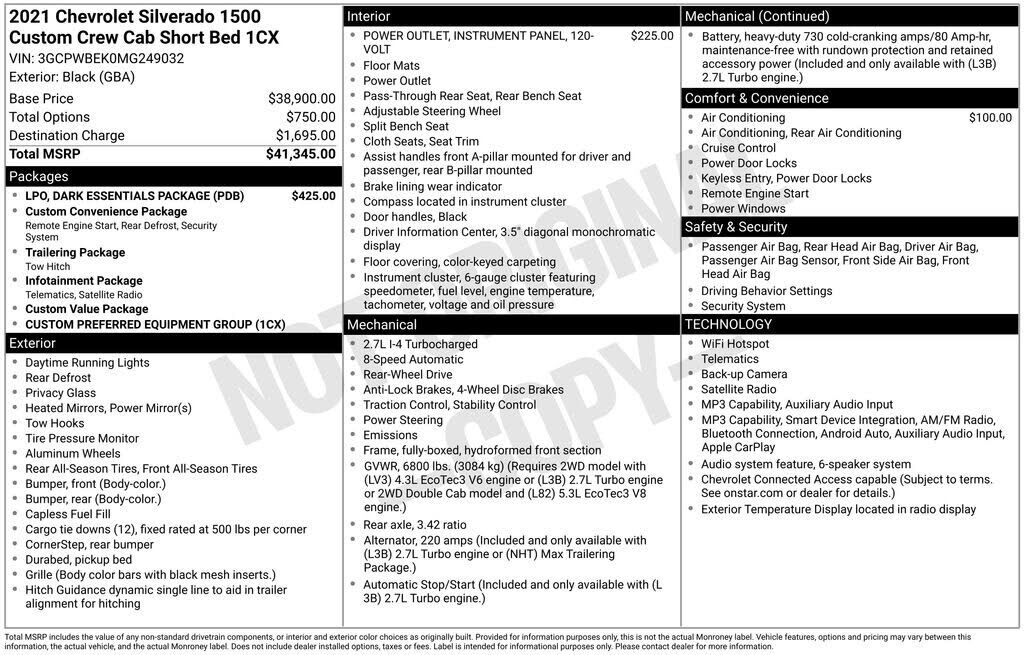 2021 CHEVROLET Silverado