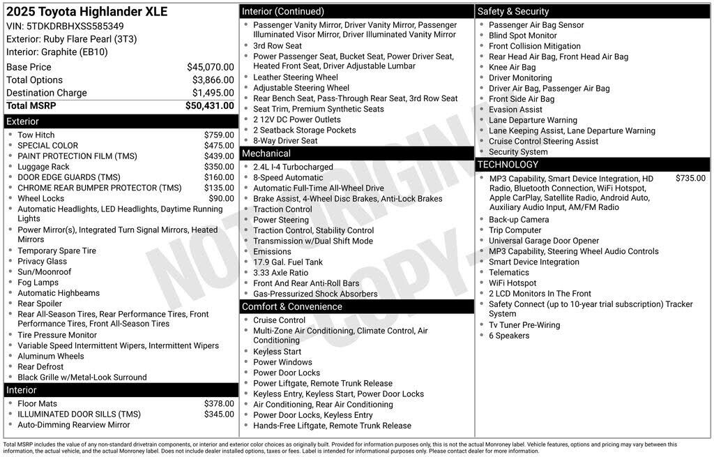 2025 TOYOTA Highlander