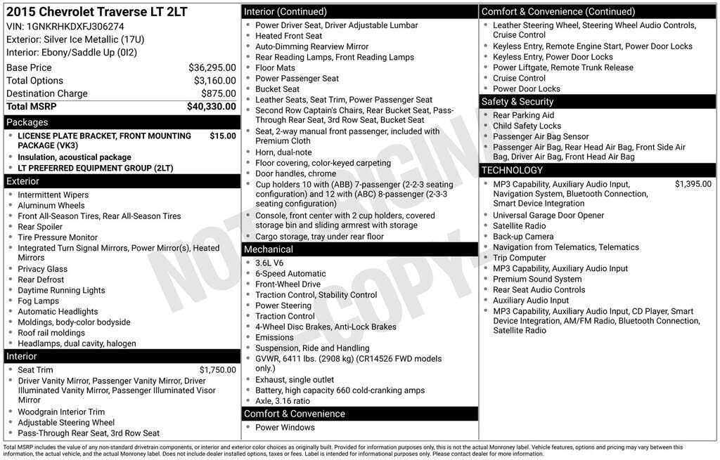 2015 CHEVROLET Traverse