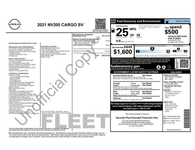2021 NISSAN NV200