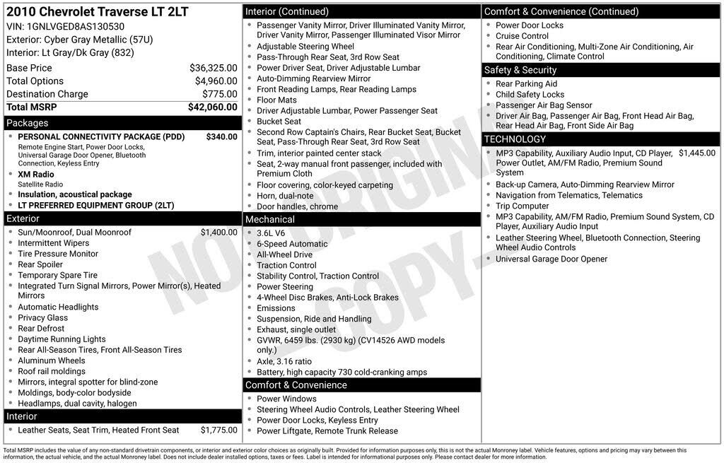 2010 CHEVROLET Traverse