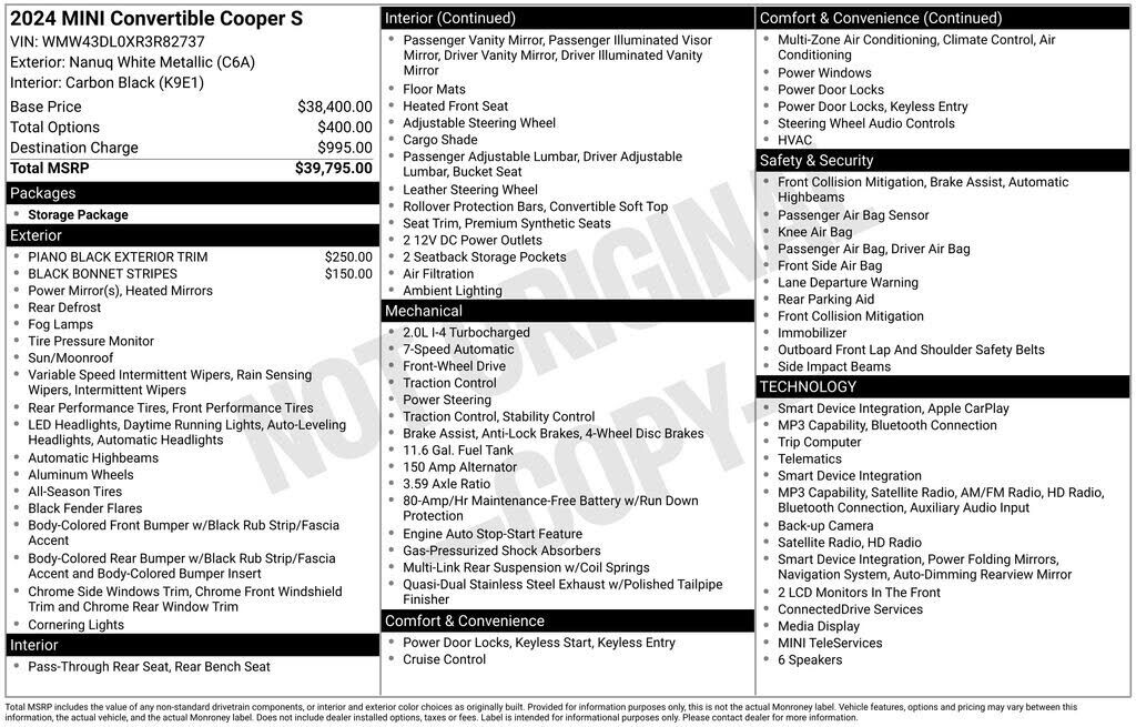 2024 MINI Cooper Convertible