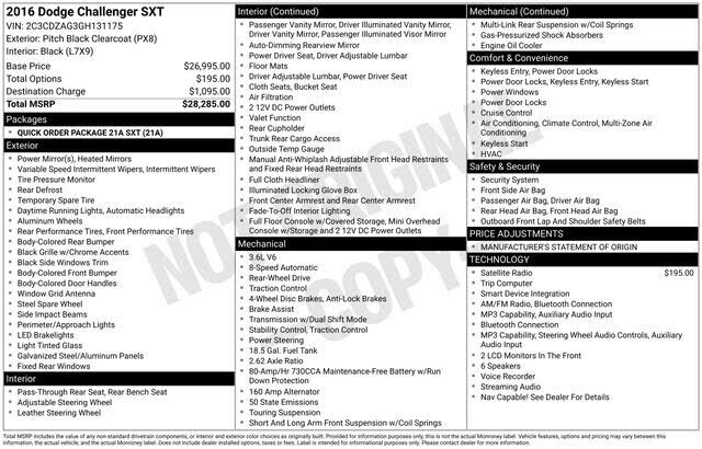 2016 DODGE Challenger