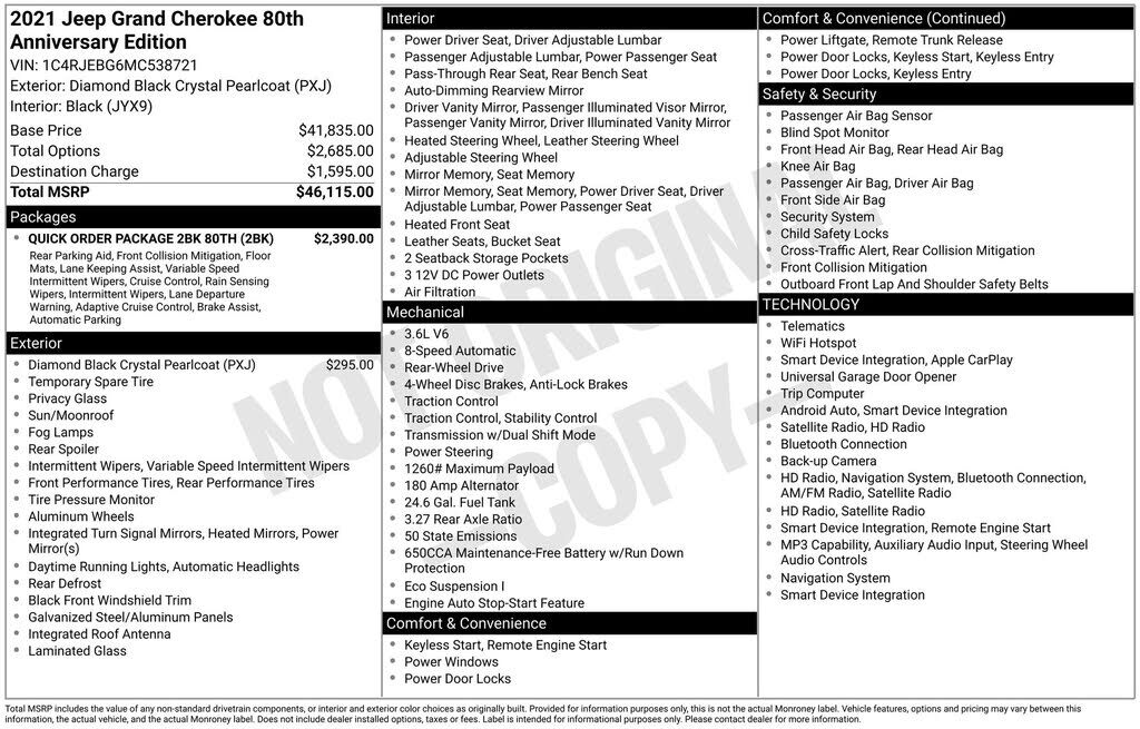 2021 JEEP Grand Cherokee