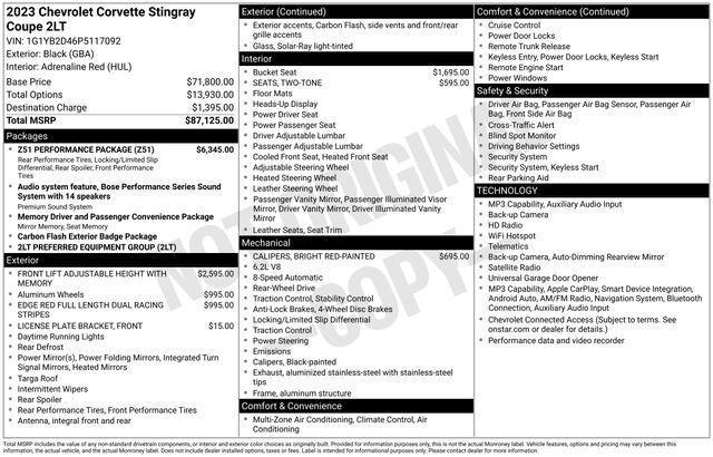 2023 CHEVROLET Corvette