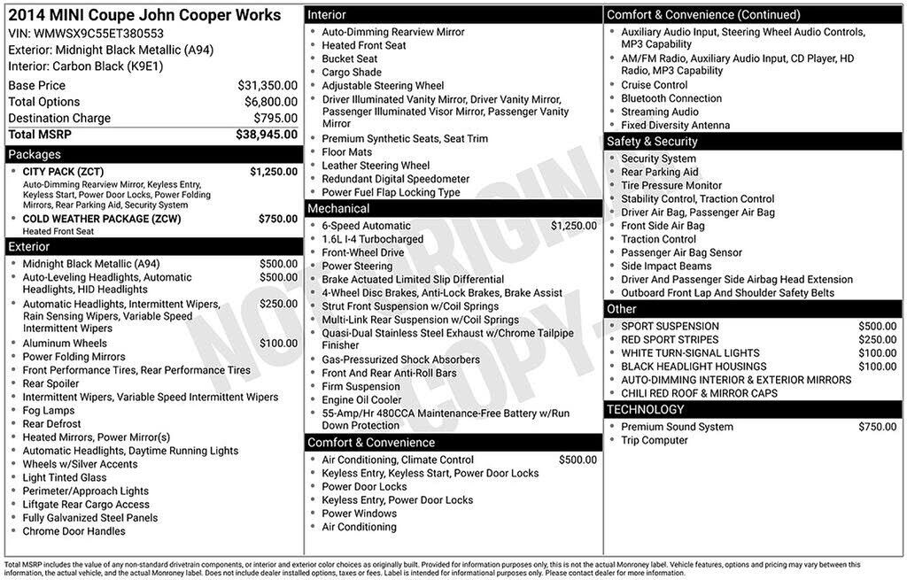 2014 MINI Cooper Coupe