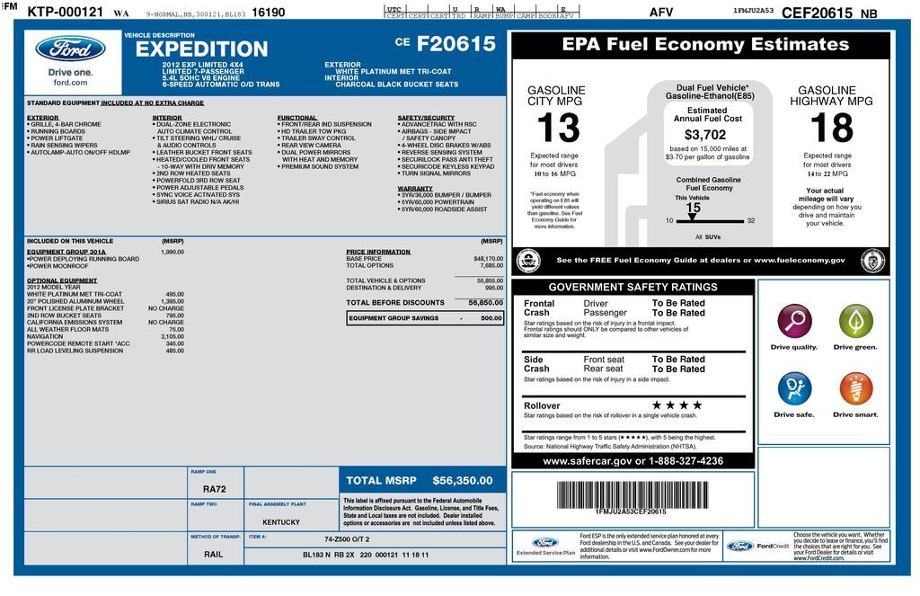 2012 FORD Expedition