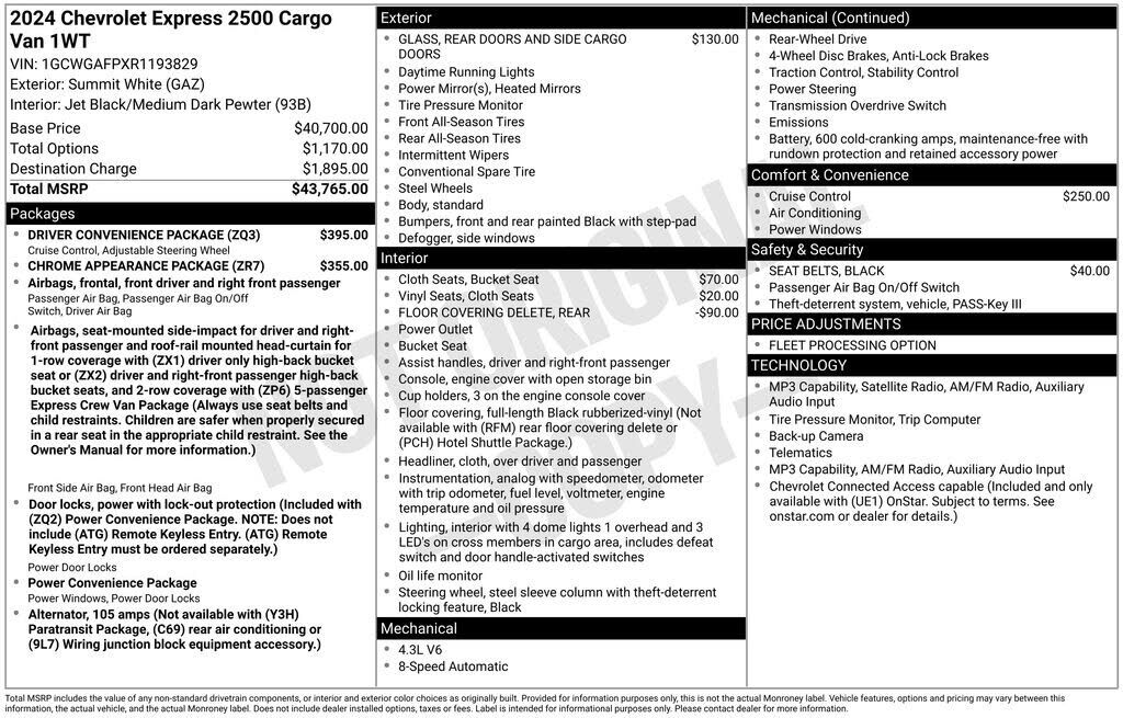 2024 CHEVROLET Express