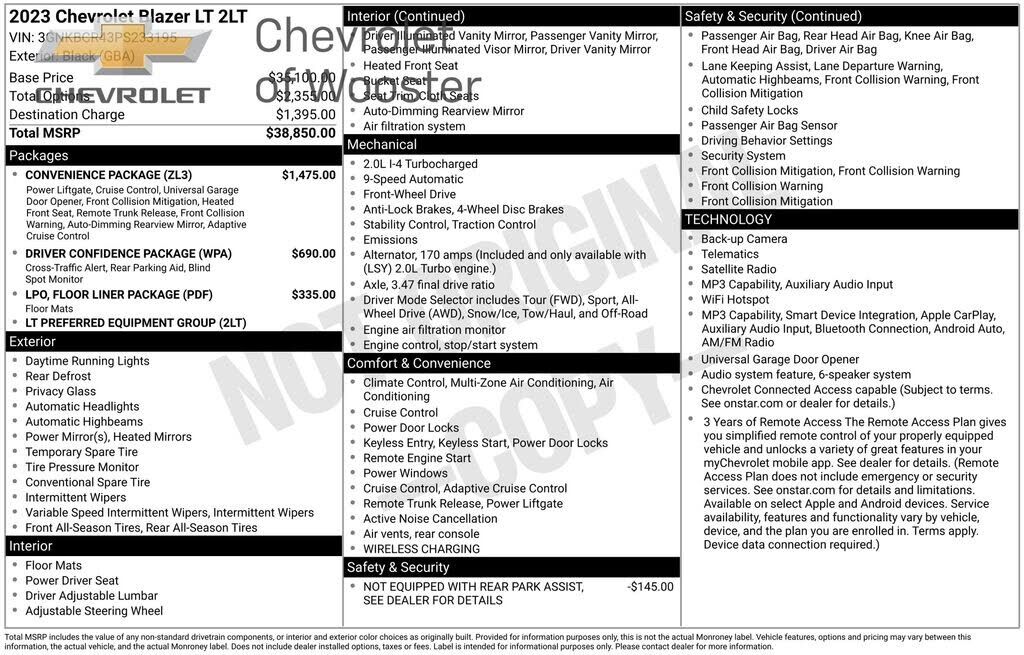 2023 CHEVROLET Blazer